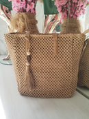 BOLSA DE MACRAMÊ BEGE